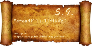 Seregély Ildikó névjegykártya